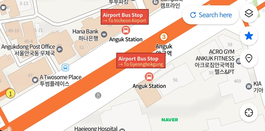 Anguk Station Area - Airport Bus Stop