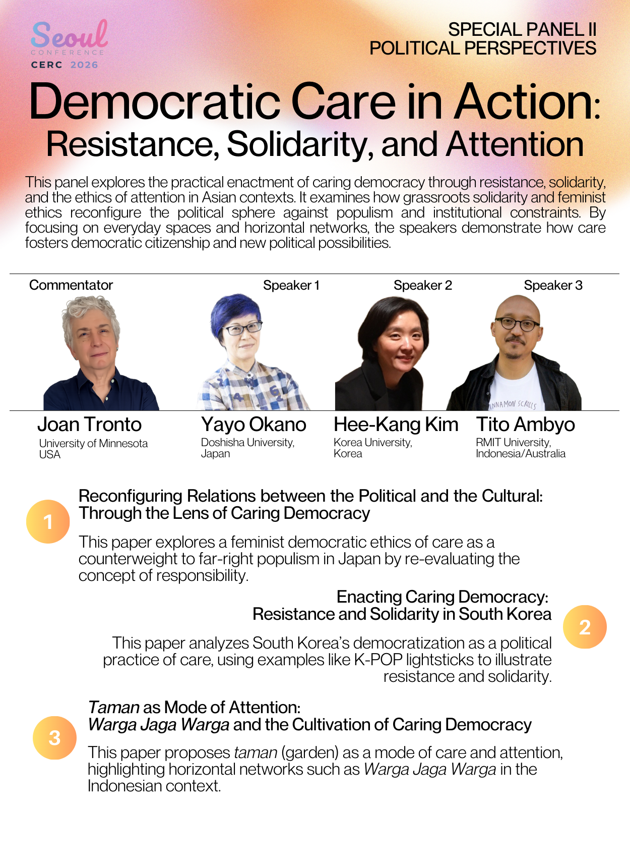 Special Panel II Poster